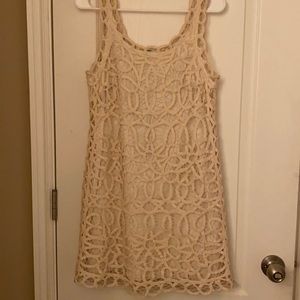 J. Crew Cream Lace Sleeveless dress